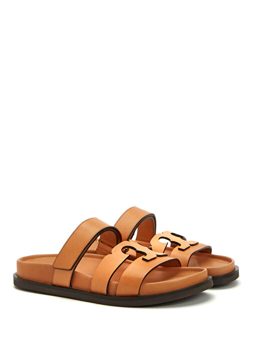 Ines Sport Taba Kadın Deri Terlik - Görsel 3