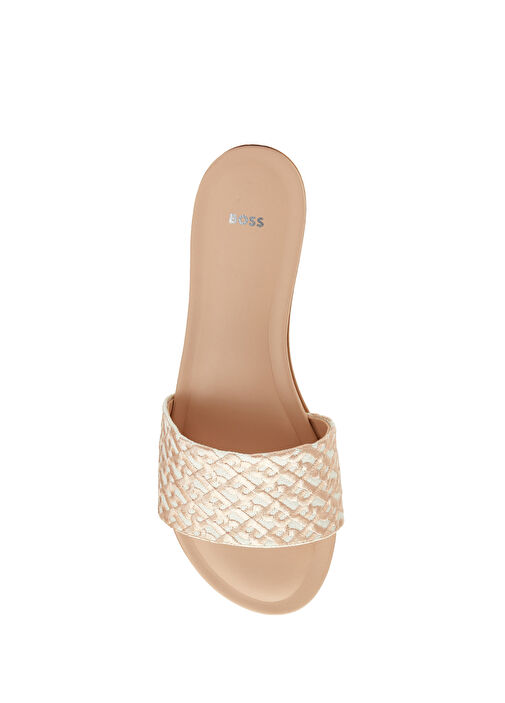 Bej Kadın Deri Terlik - Görsel 5