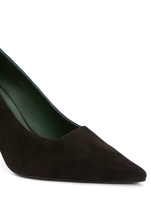 Siyah Deri Stiletto - Görsel 7