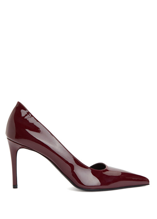 Jett D'Orsay Bordo Deri Topuklu Ayakkabı - Görsel 2