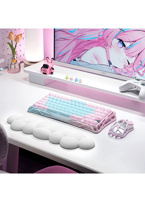 Gravastar - Mercury K1 Lite Aurora Mist Mekanik Gaming Klavye ve