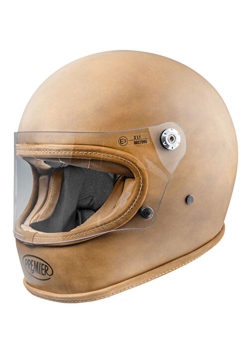 Premier Helmets - Trophy Platinum Edition Bej Erkek Kask - Koyu Bej