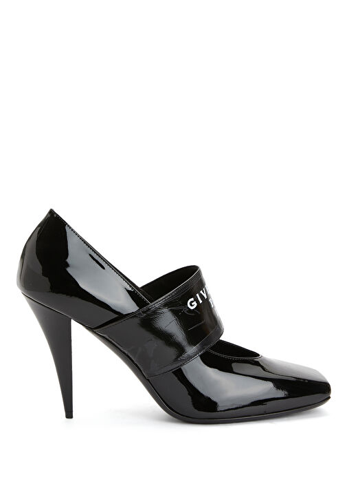 Siyah Deri Topuklu Ayakkabı - Görsel 2