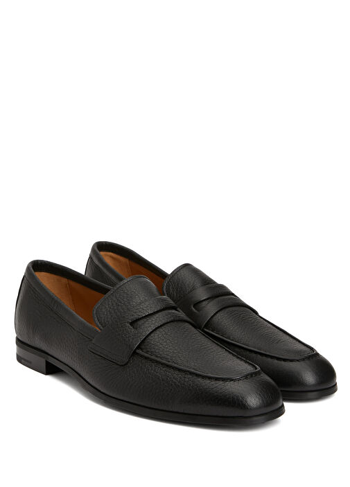 Siyah Erkek Deri Loafer - Görsel 3