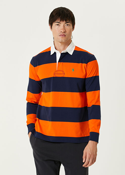 Ralph lauren blue and orange polo best sale