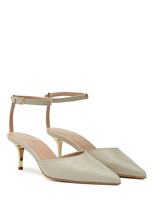 Network Network Krem Kadın Deri Topuklu Ayakkabı Beymen'de! Krem - 3. görsel