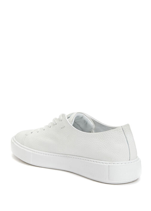 Beyaz Erkek Deri Sneaker - Görsel 4