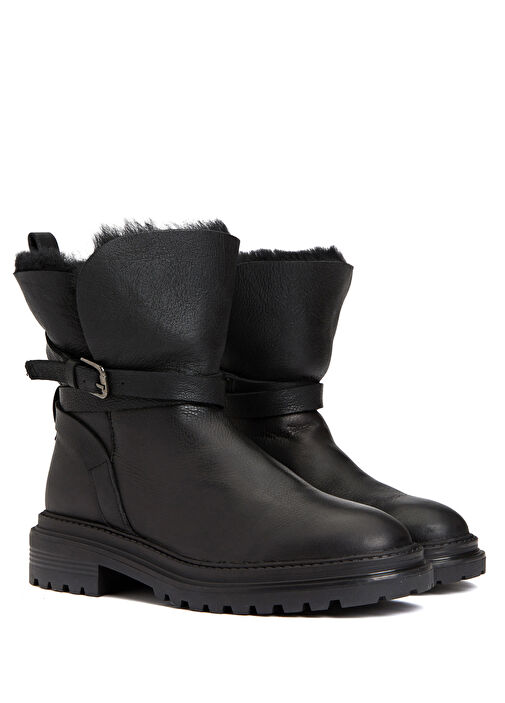 Siyah Kadın Deri Bot - Görsel 9