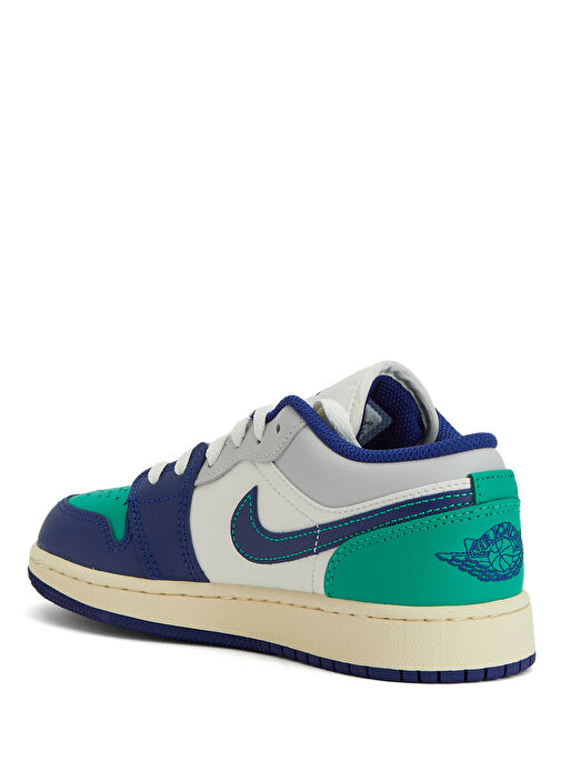Air Jordan 1 LOW Beyaz Çocuk Deri Sneaker - Görsel 4