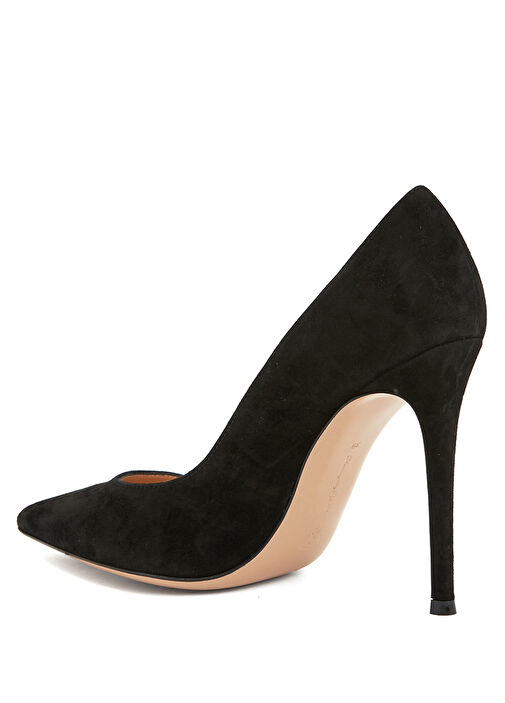 Gianvito 105 Siyah Kadın Süet Stiletto - Görsel 4