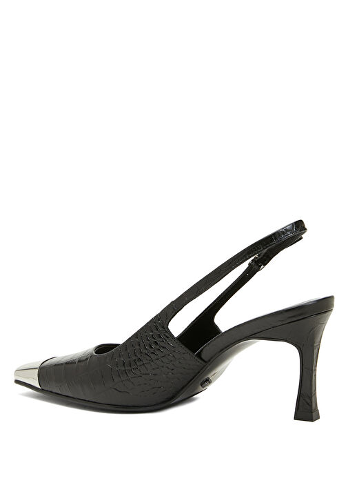 Network Network Siyah Kroko Kadın Deri Ayakkabı Outdoor Ayakkabı | Beymen Siyah - 4. görsel