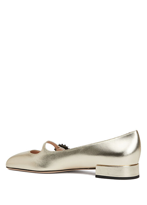 Preshoes Mary-Jane Gold Kadın Deri Babet - Görsel 4