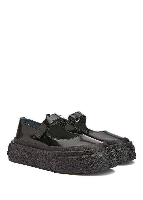 Siyah Kadın Deri Babet - Görsel 3