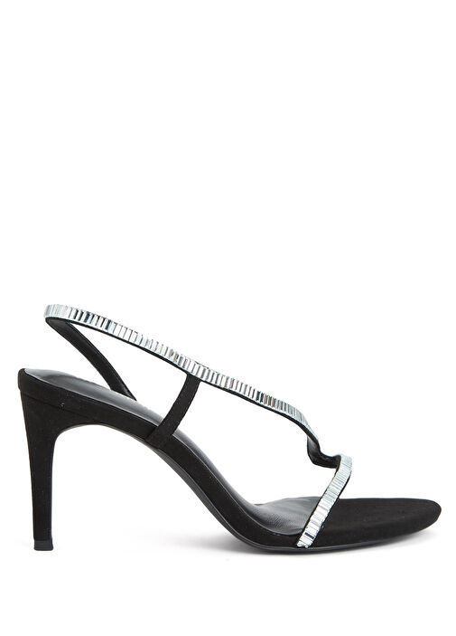 Siyah Kadın Taşlı Sandalet - Görsel 2