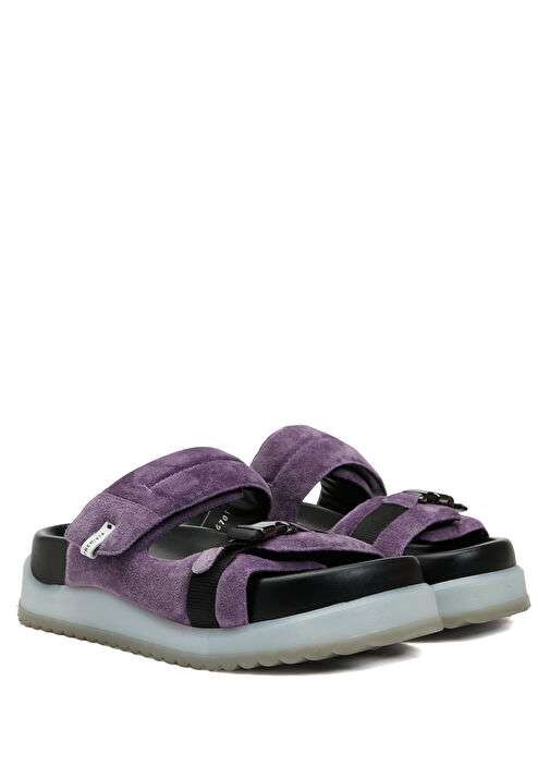 Lila Kadın Deri Terlik - Görsel 3