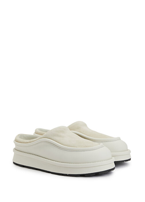 Kırık Beyaz Erkek Deri Terlik - Görsel 3