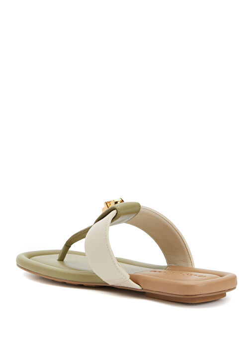 Haki Kadın Deri Terlik - Görsel 4