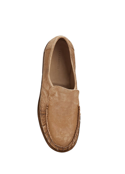 Bej Erkek Deri Loafer - Görsel 5