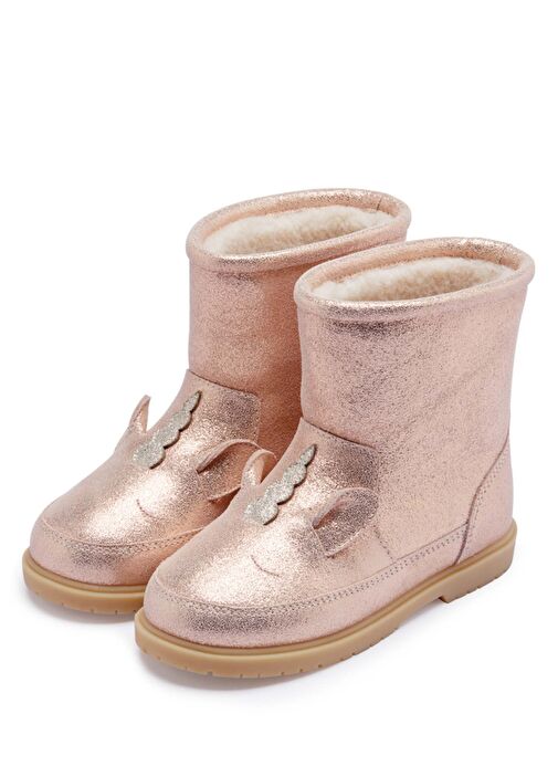Xelly Silver Pembe Unisex Çocuk Deri Bot - Görsel 3