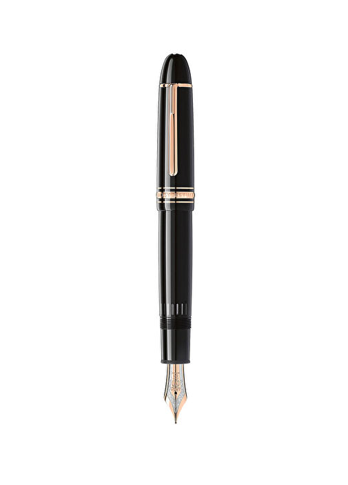 Montblanc Siyah Erkek Meisterstück Gül Altın Kaplamalı 149 Dolma