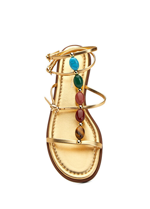 Gold Kadın Deri Sandalet - Görsel 5