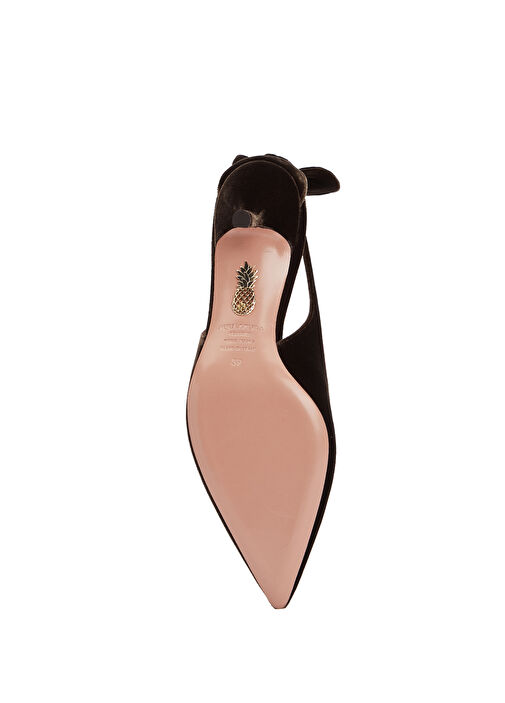 Bow Tie Kahverengi Topuklu Ayakkabı - Görsel 6