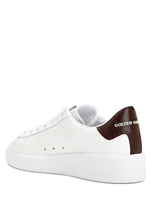 Pure Star Beyaz Bordo Kadın Deri Sneaker - Görsel 4