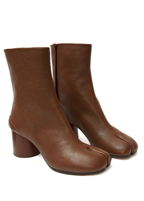 Tabi Kahverengi Kadın Deri Bot - Görsel 3