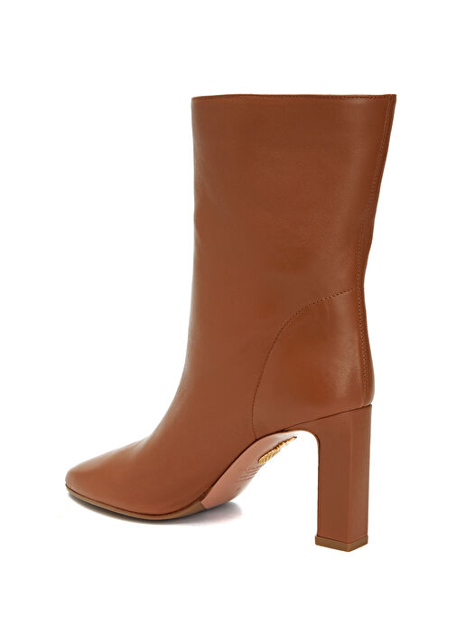 Kahverengi Kadın Deri Bot - Görsel 4