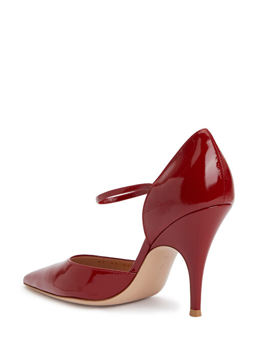 Sofia D'Orsay Kırmızı Deri Topuklu Ayakkabı - Görsel 4
