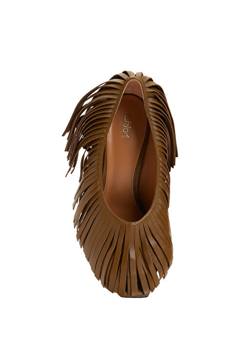 Mona Haki Deri Topuklu Ayakkabı - Görsel 5