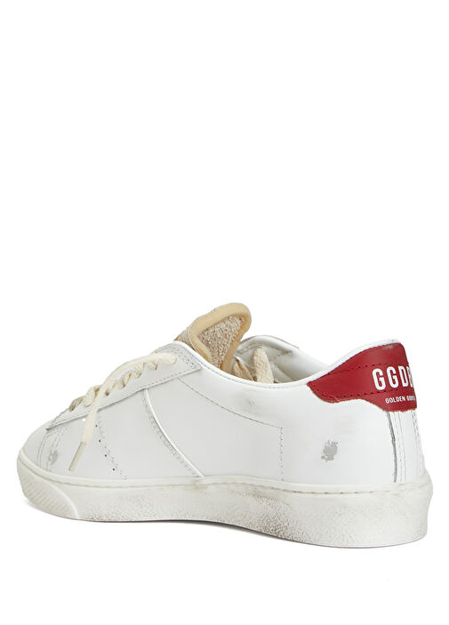 Matchstar Kırmızı Beyaz Kadın Deri Sneaker - Görsel 4