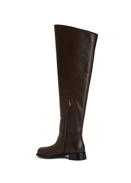 Kahverengi Kadın Deri Çizme - Görsel 4