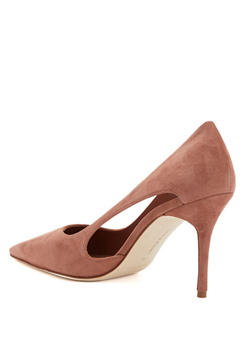 Boukefalos Açık Kahverengi Süet Stiletto - Görsel 4