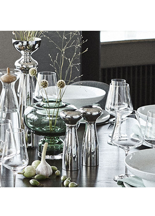 Georg Jensen - Alfredo Tuzluk ve Biberlik Seti - Gri