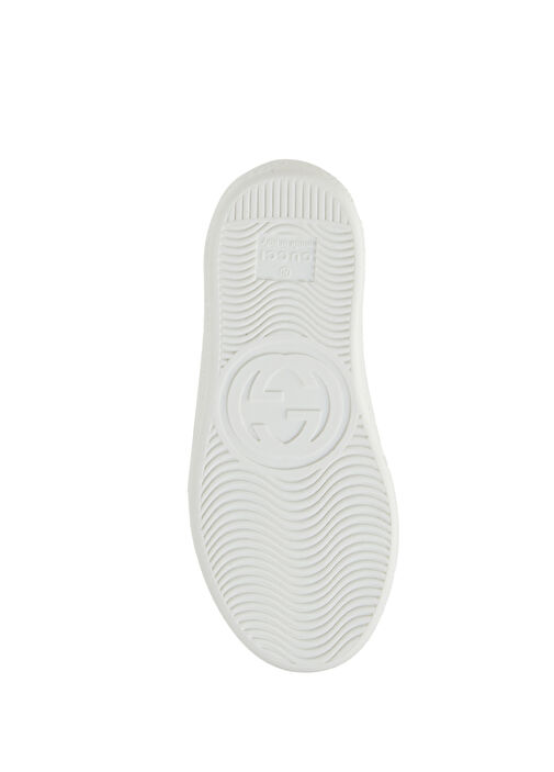 Beyaz Logolu Unisex Çocuk Deri Sneaker - Görsel 6