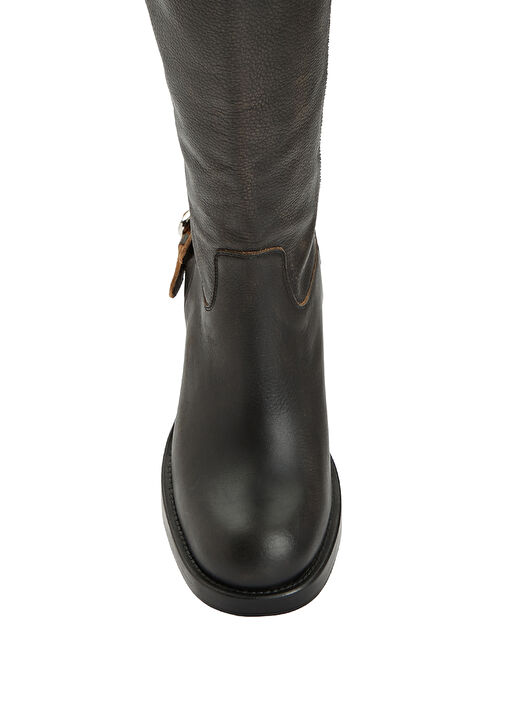 Dakota Siyah Kadın Deri Çizme - Görsel 5