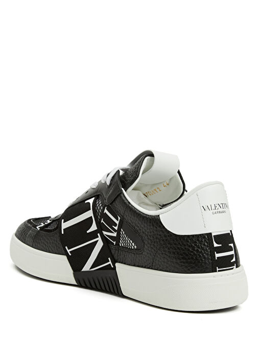 VL7N Siyah Beyaz Erkek Deri Sneaker - Görsel 4