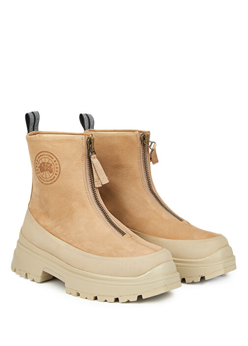 Kya Bej Kadın Deri Kar Botu - Görsel 3