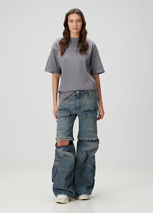 Balenciaga - Mavi Kargo Jean Pantolon - Açık Mavi