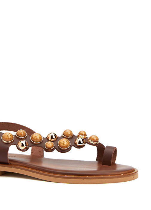 Network Network Kahverengi Kadın Deri Sandalet Beymen'de! Kahverengi - 7. görsel