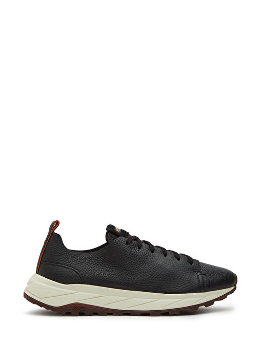 Siyah Erkek Deri Sneaker - Görsel 2