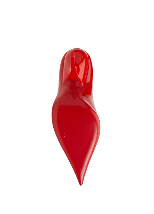 Kırmızı Deri Topuklu Ayakkabı - Görsel 6