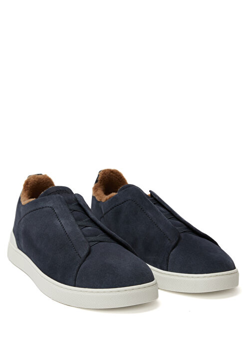 Lacivert Erkek Süet Sneaker - Görsel 3