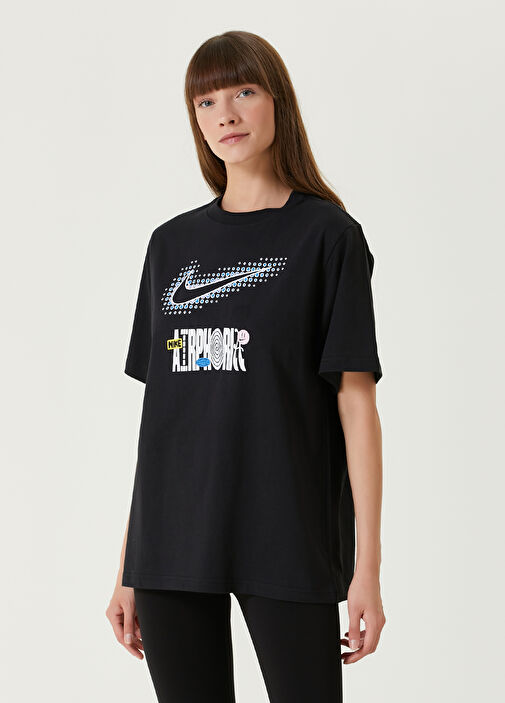 Nike Sportswear Siyah Grafik Bask l T shirt Siyah Gri