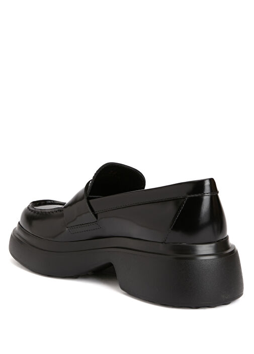 Siyah Kadın Deri Loafer - Görsel 4