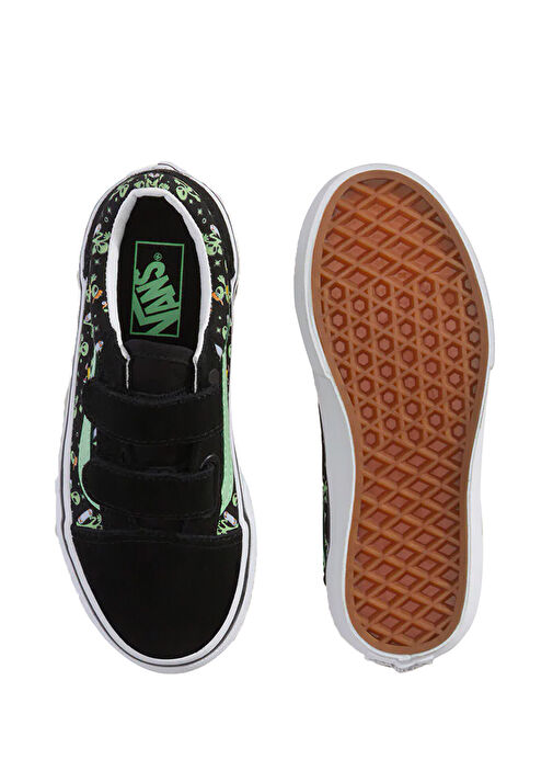 Old Skool Siyah Yeşil Unisex Çocuk Sneaker - Görsel 4