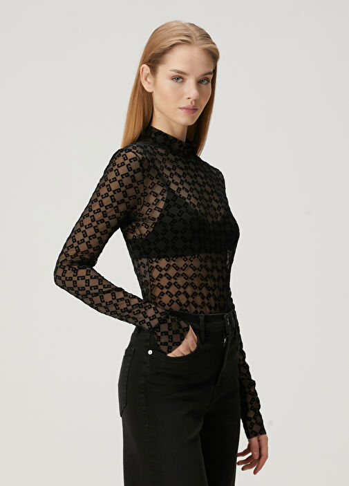 Givenchy 4G Black Tulle Bodysuit