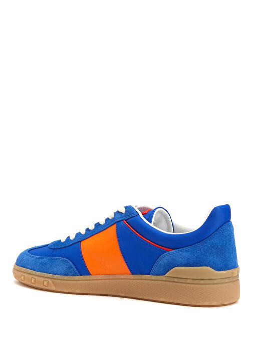 Mavi Turuncu Erkek Deri Sneaker - Görsel 4