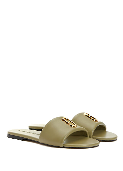 Yeşil Kadın Deri Terlik - Görsel 3